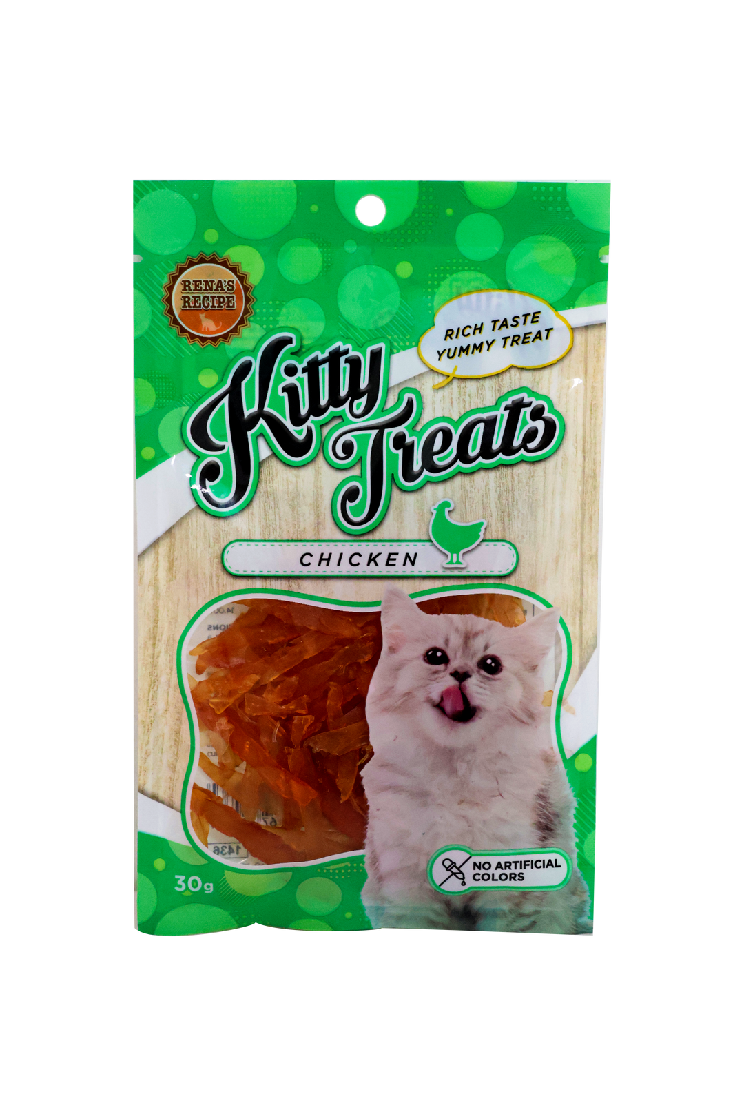 Rena Kitty Treats Soft Chicken Jerky Sliced, 30g