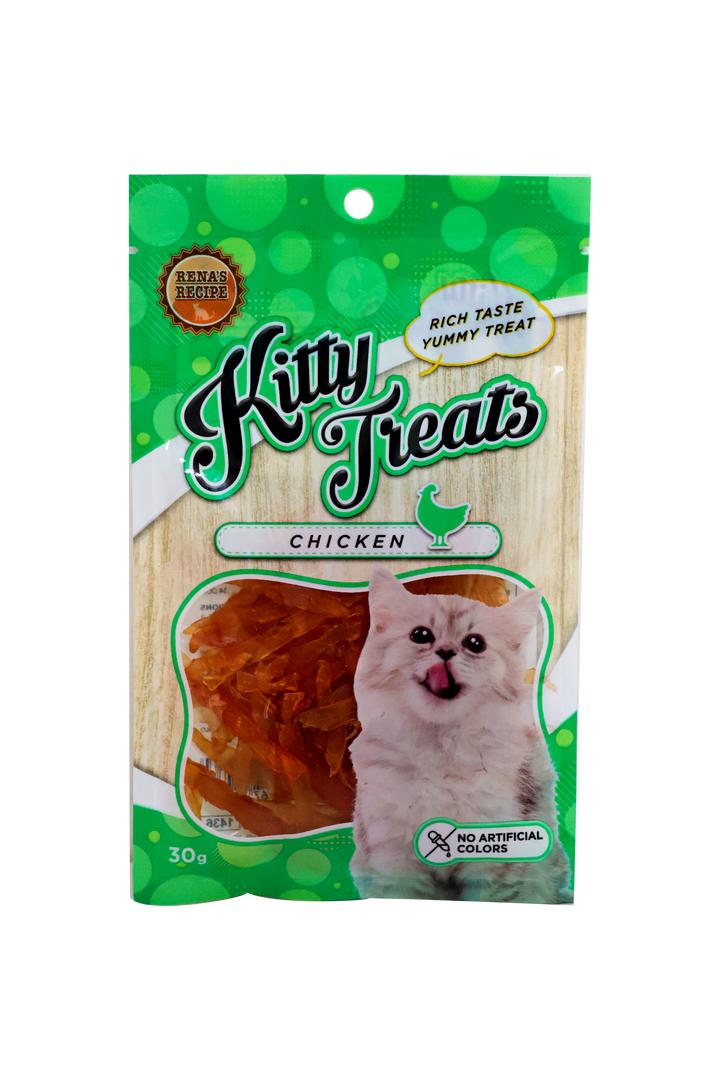 Rena Kitty Treats Soft Chicken Jerky Sliced, 30g