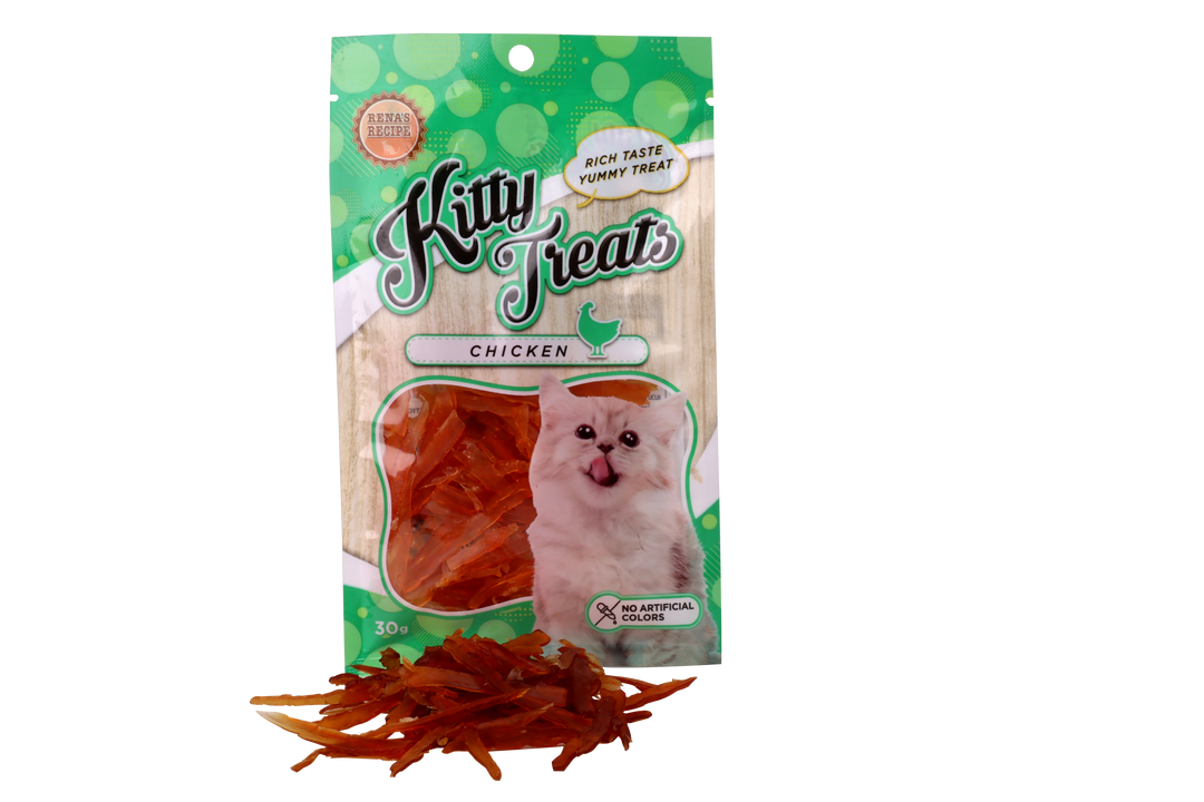 Rena Kitty Treats Soft Chicken Jerky Sliced, 30g