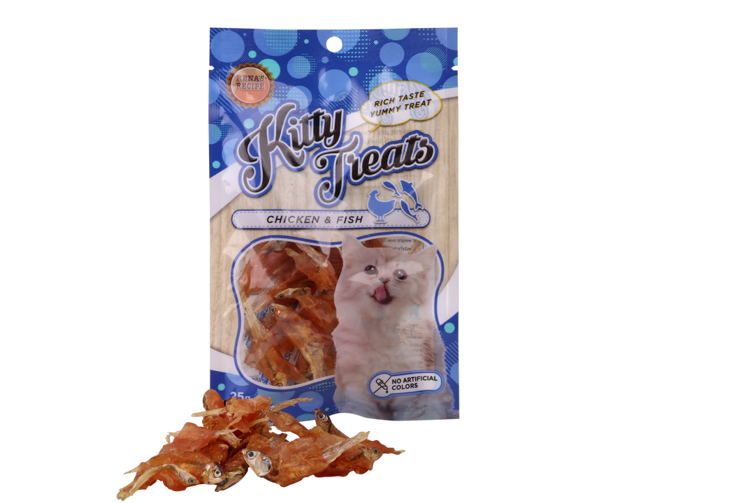 Rena Kitty Treats Spiral Soft Chicken and Fish, 25g