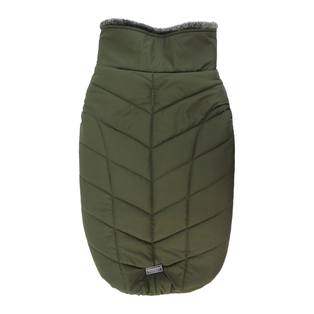 Pawpourri Dark Green Fleece Lining Puffer Jacket