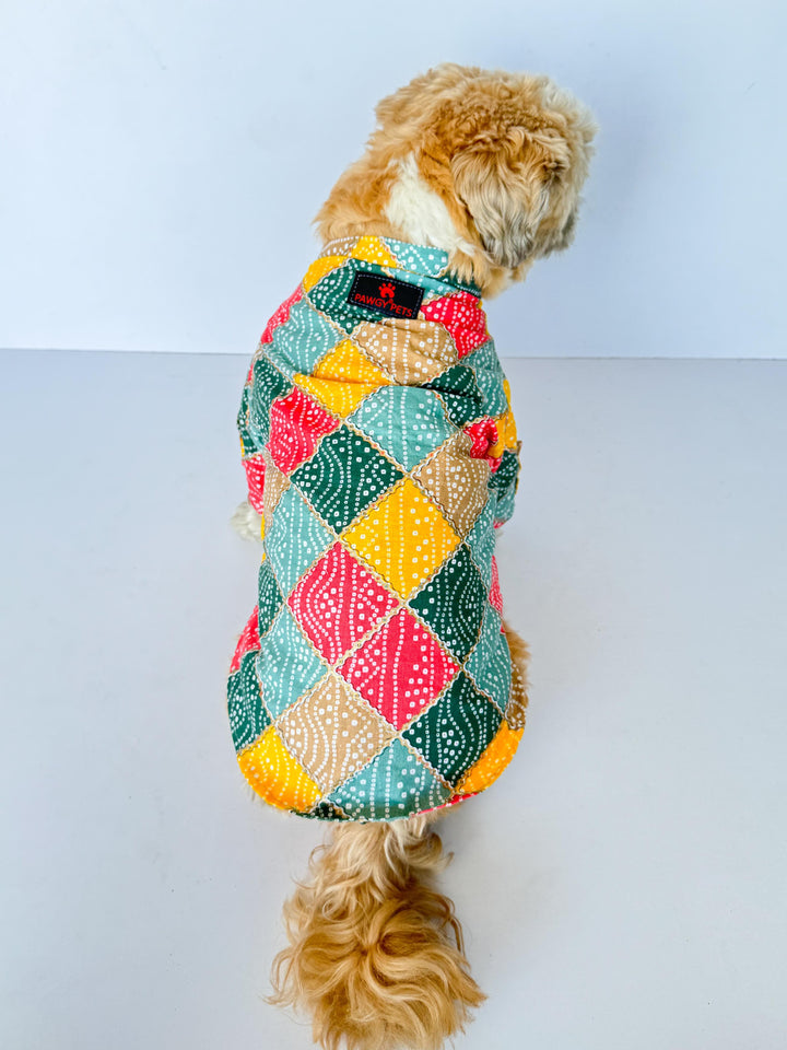 Pawgy Pets Multi Bandani kurta for Dogs