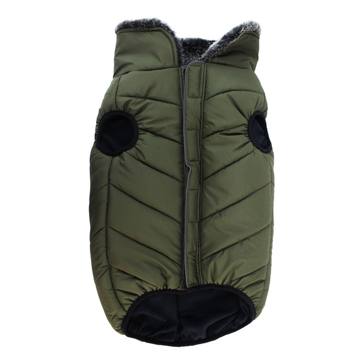 Pawpourri Dark Green Fleece Lining Puffer Jacket