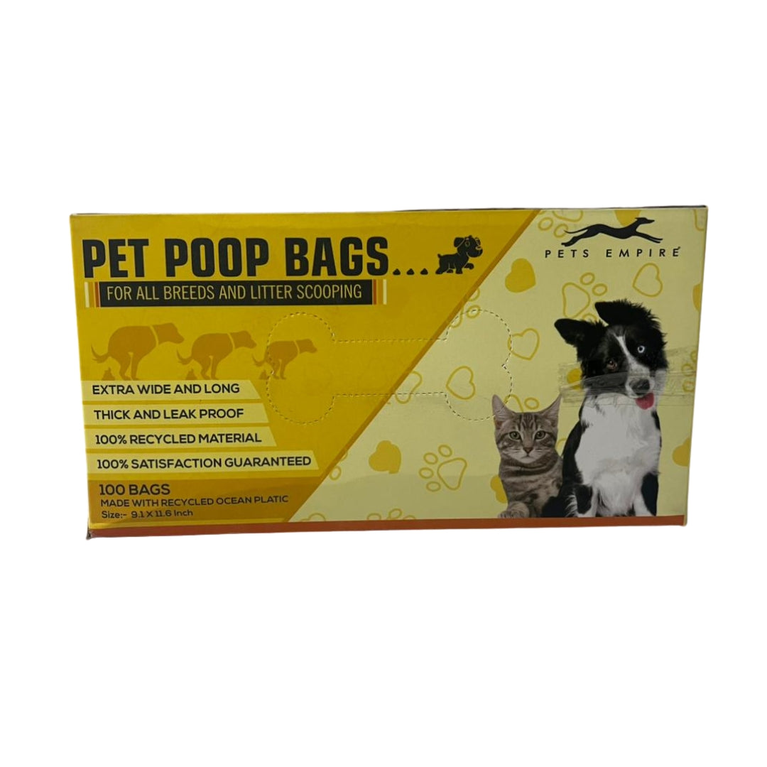 Pet Poop Bags – Extra Thick, Leak Proof & Easy Detach | For All Breeds | Recyclable