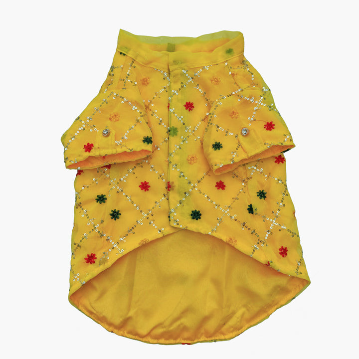 Pawgy Pets Festive Shirt Yellow for Dogs