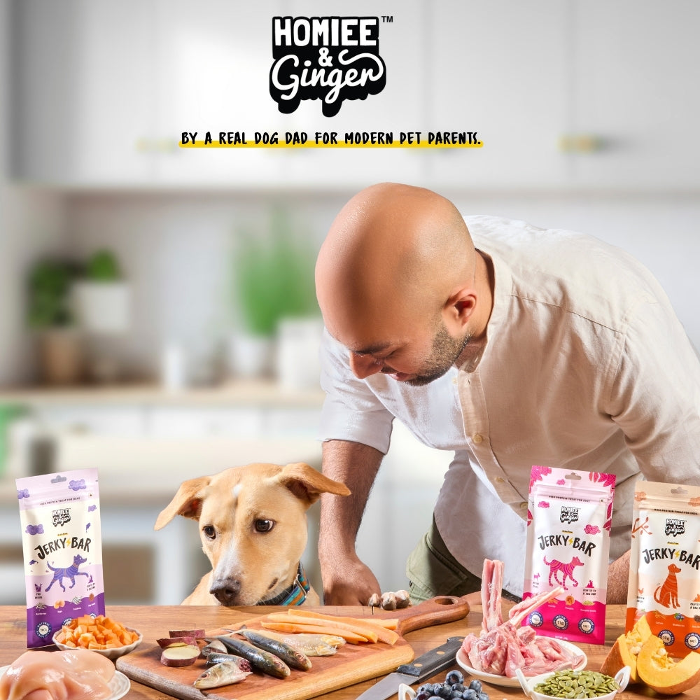 Homiee & Ginger | Grain Free Jerky Bar | Mutton with Superfood recipe | Air Dried