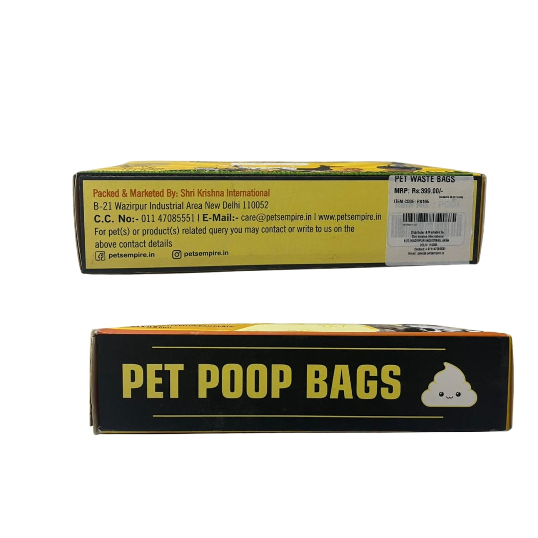 Pet Poop Bags – Extra Thick, Leak Proof & Easy Detach | For All Breeds | Recyclable