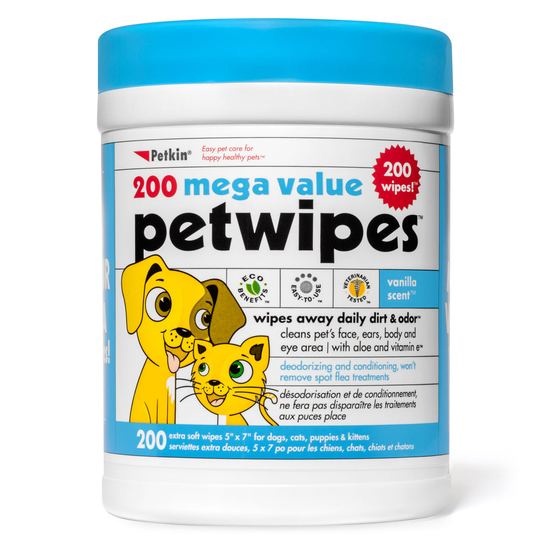 Petkin Mega Value Petwipes 200 Wipes