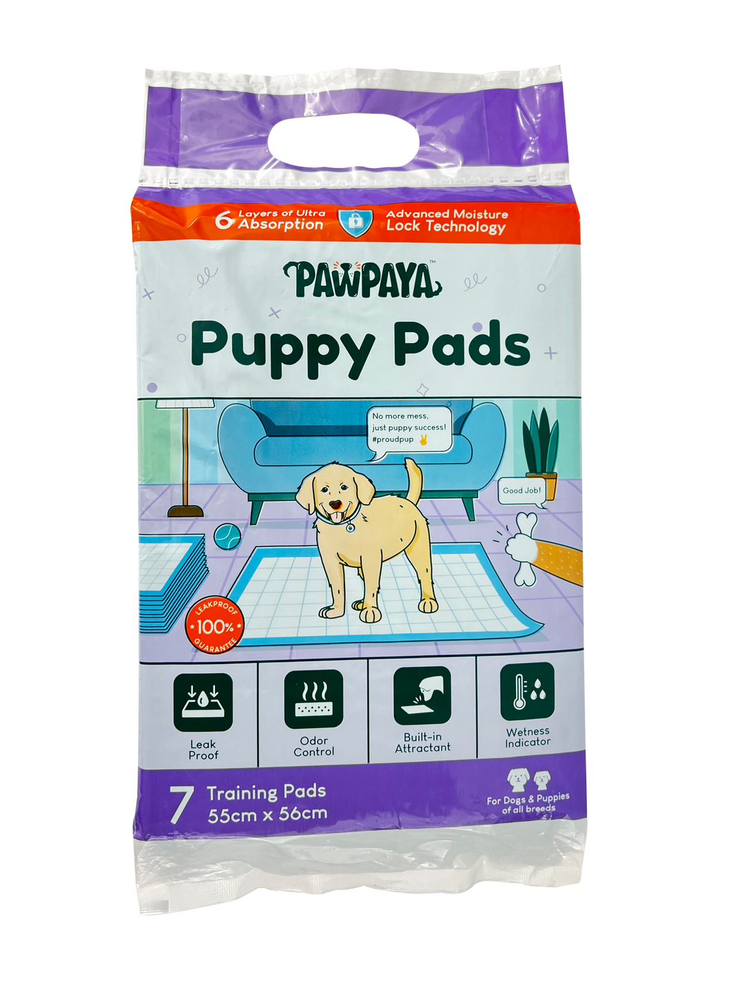 Pawpaya Training Pads, 7 Pad Pack