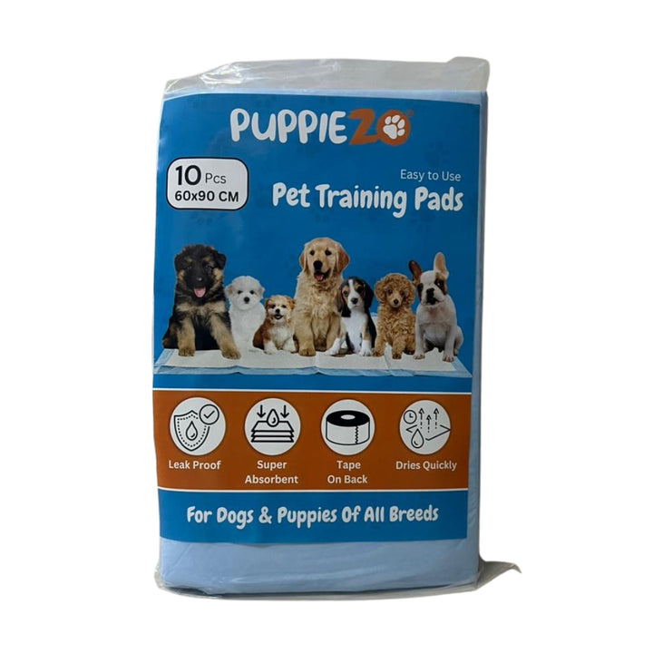 Puppiezo Pet Training Pads – Leak Proof, Super Absorbent | 60x90 CM (10 Pcs)