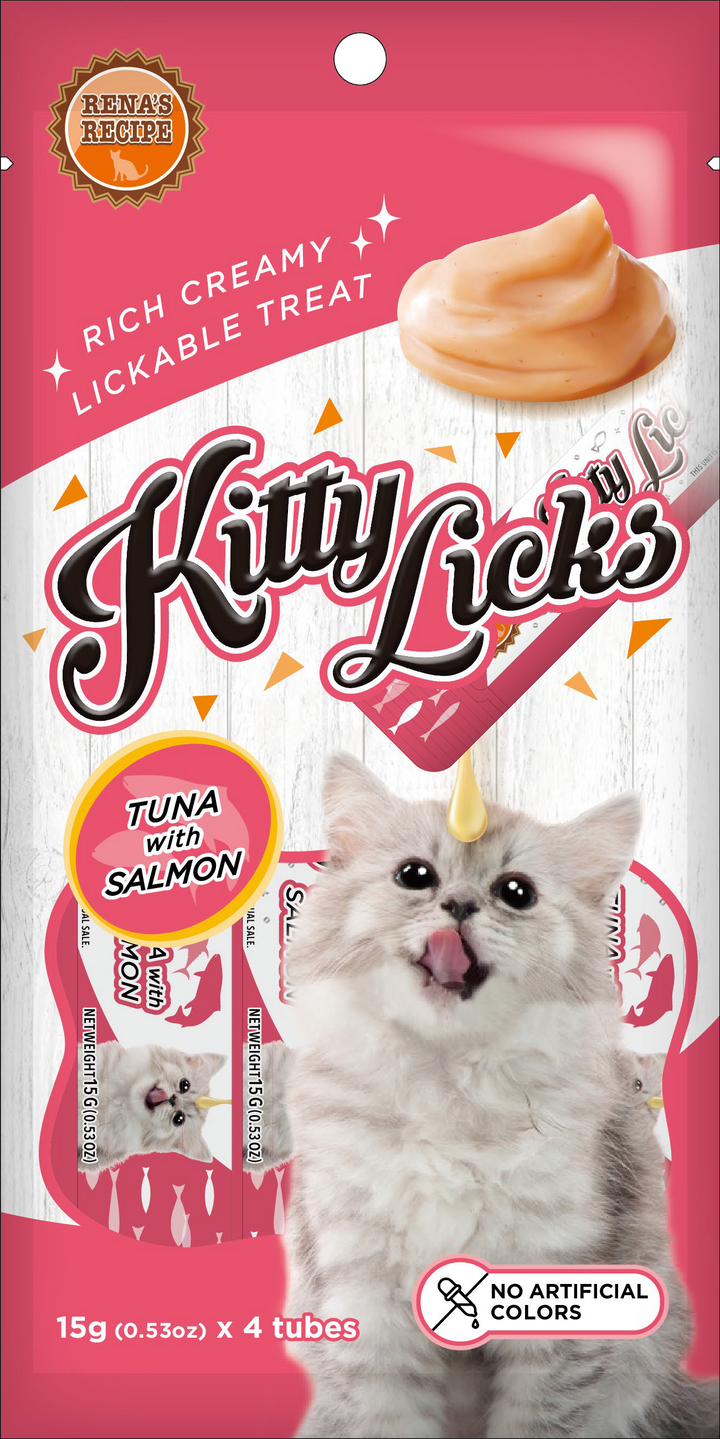 Rena Kitty Licks Tuna with Salmon Flavor Pack of 4 Tubes