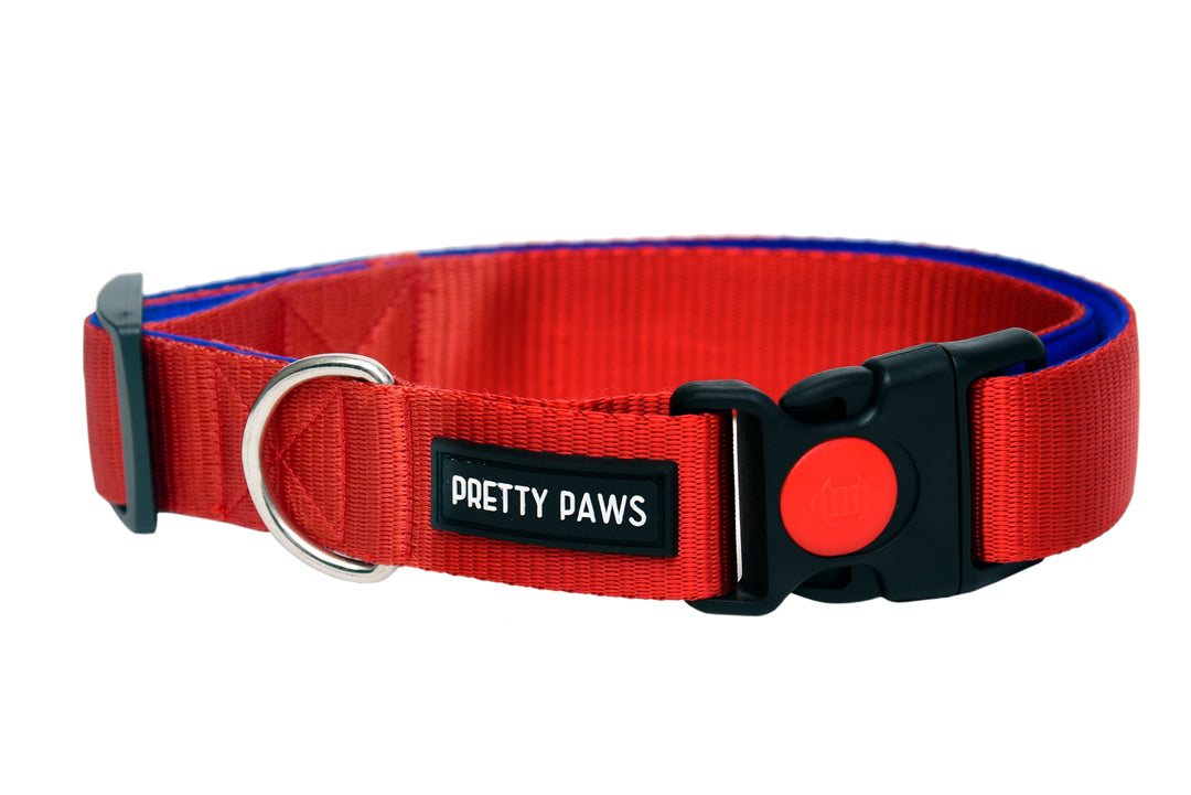 Pretty Paws Solid Red Dog Collar