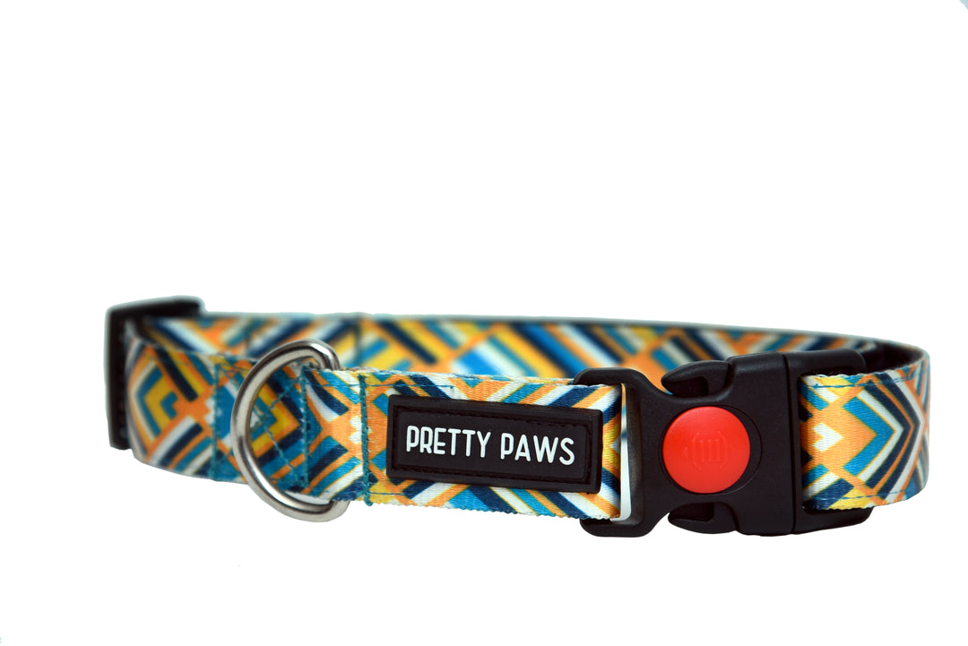 Pretty Paws Printed Yellow Collar & Leash Set for Dogs