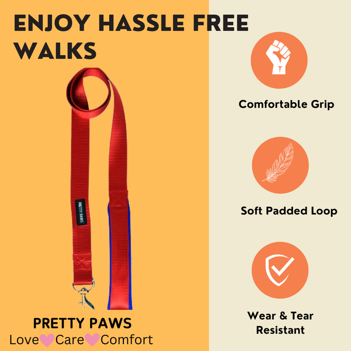 Pretty Paws Solid Red Collar & Leash Set for Dogs