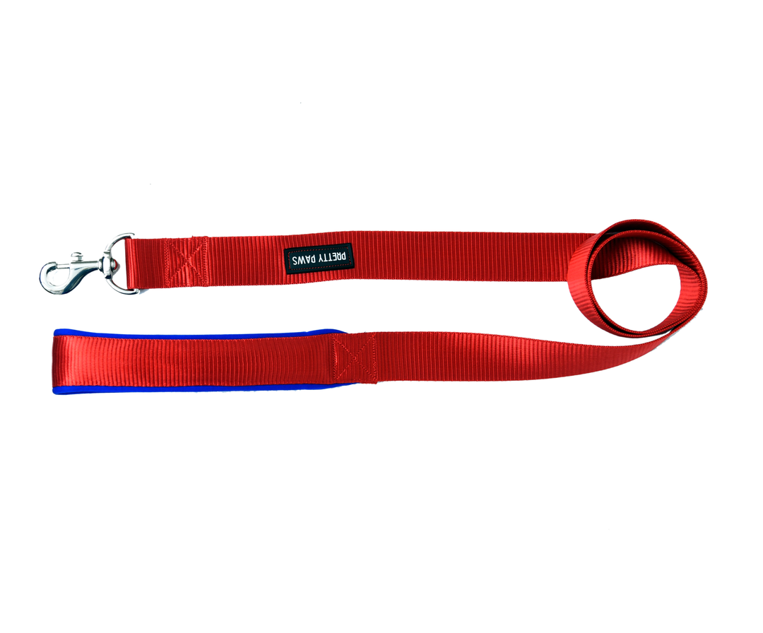 Pretty Paws Solid Red Collar & Leash Set for Dogs