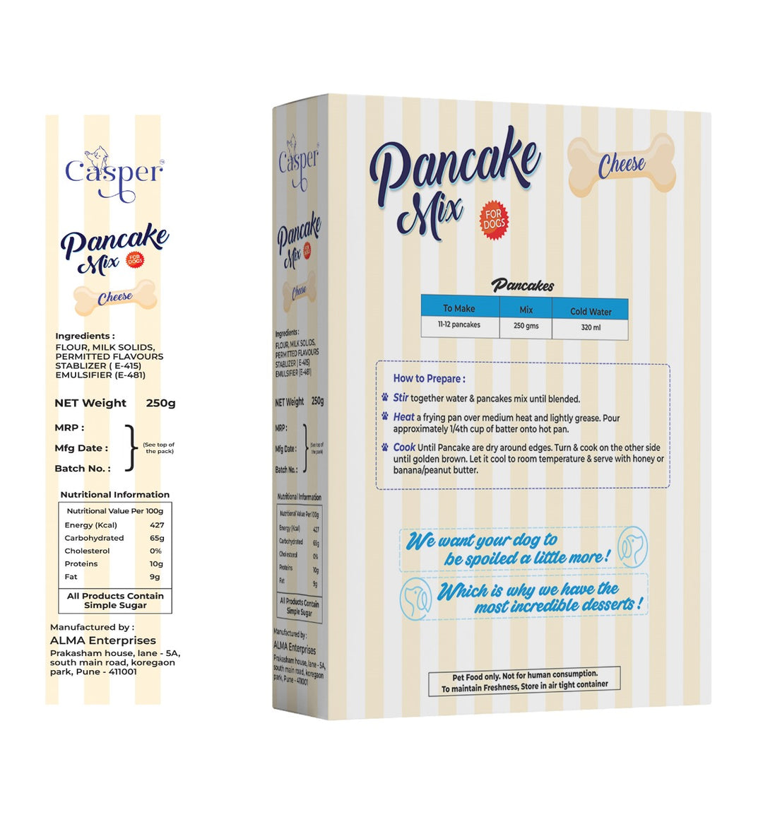 Cat Casper Pancake Mix for Dogs Cheese 250gm