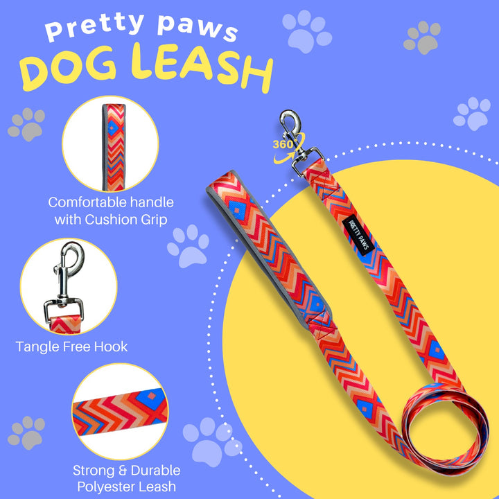 Pretty Paws Printed Red Dog Leash