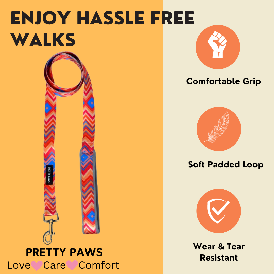 Pretty Paws Printed Red Dog Leash