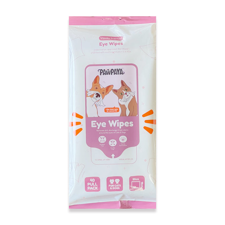 Pawpaya Eye wipe, 40 pull pack 20 X 18cm