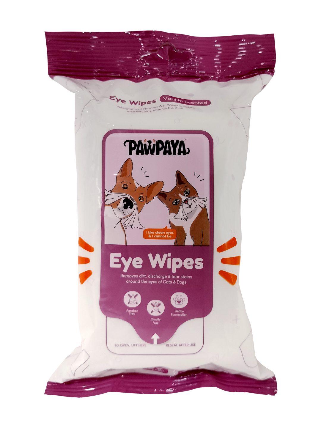 Pawpaya Eye Wipes 25 Wipes, 20 x 18cm