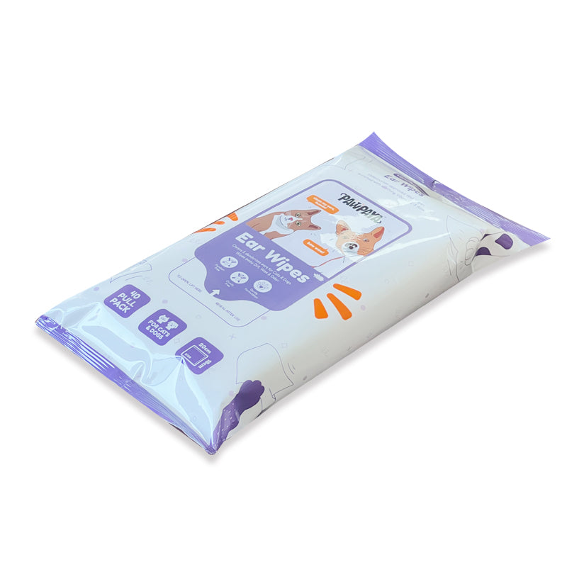 Pawpaya Ear wipe, 40 pull pack 20 X 18cm