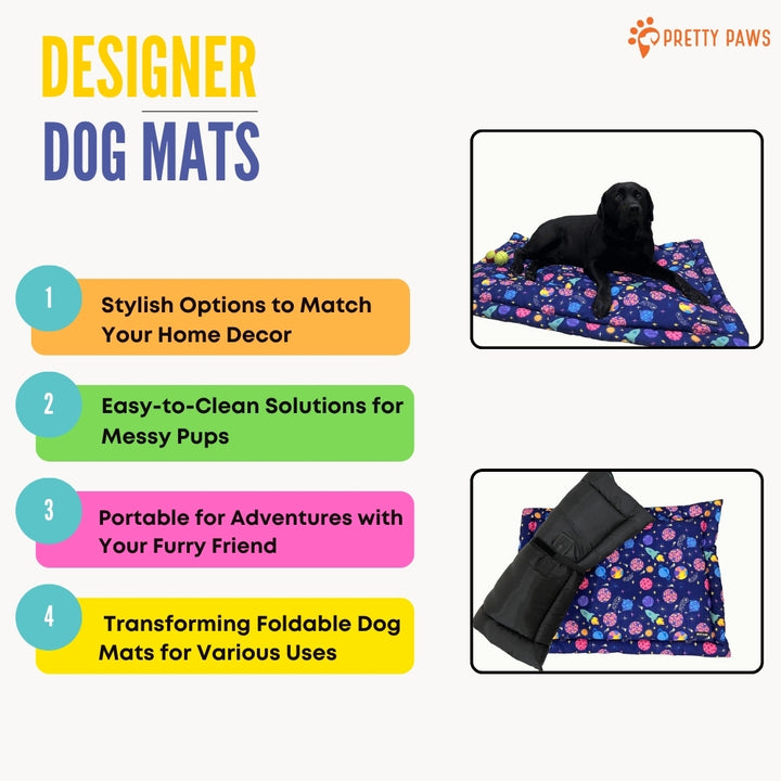 Pretty Paws Space Themed Dog Mat